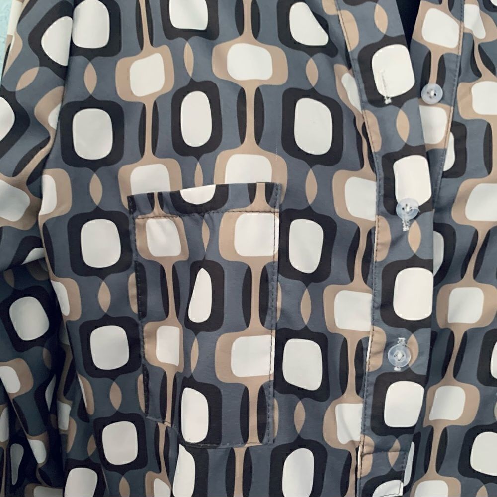 Laura Clement Abstract Print Blouse Size Large - Picture 4 of 8